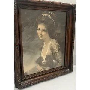Wall Decor | Vintage Lady Hamilton As Nature By George Romney Framed ...